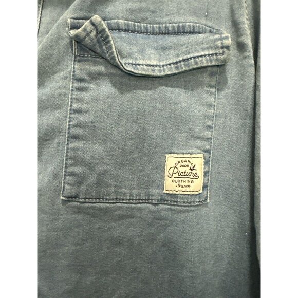 Picture Organic Clothing Company Super Soft Denim Cotton Shirt Jacket Size L - Picture 4 of 9